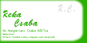 reka csaba business card